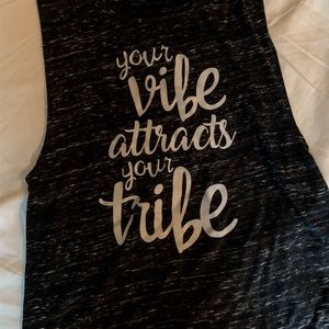 Cute black workout tank top